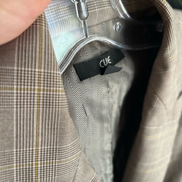 Y2K Cue Brown Plaid Blazer 10 - Picture 6 of 16